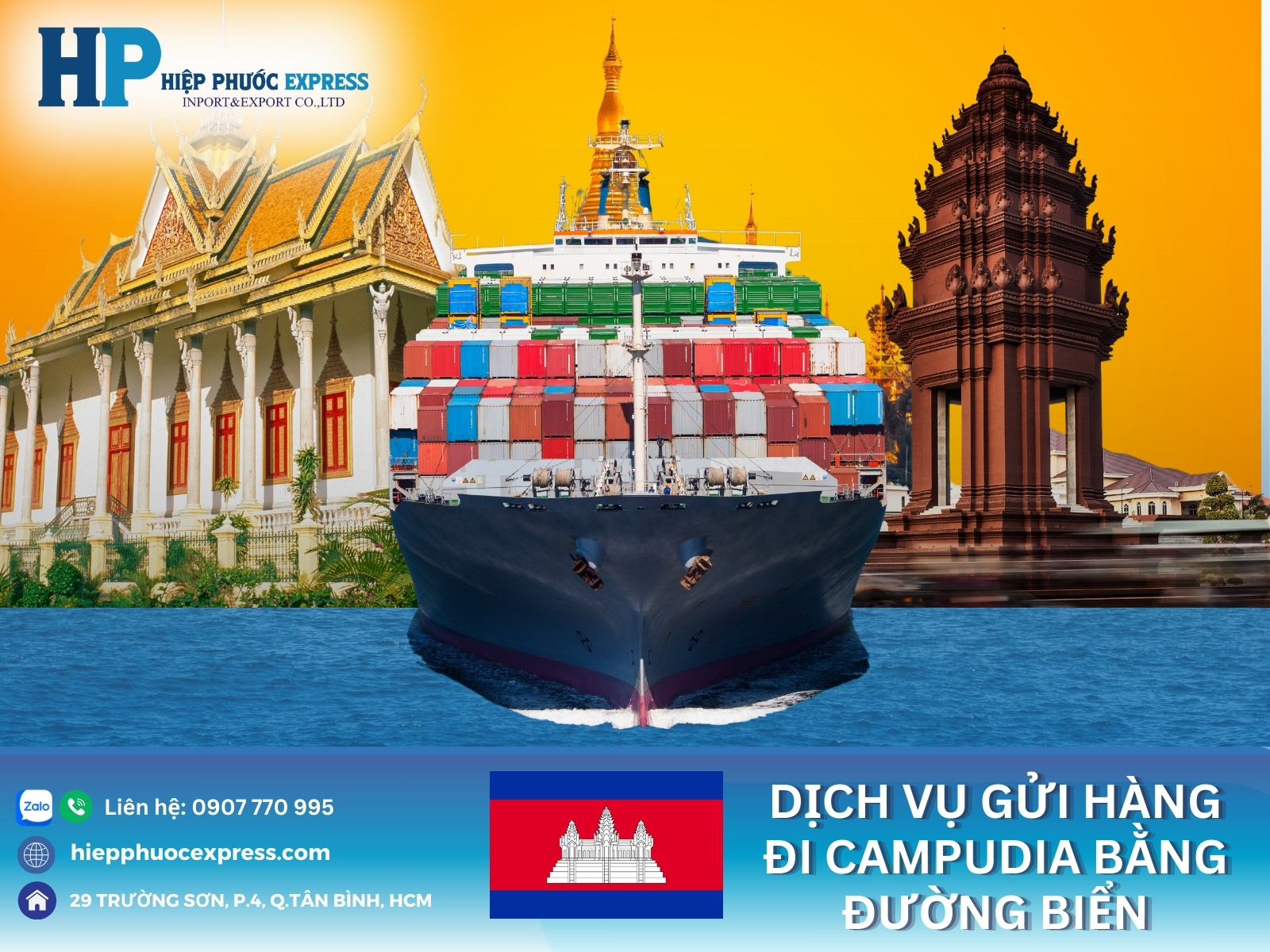 Dich vu gui hang di campuchia bang duong bien