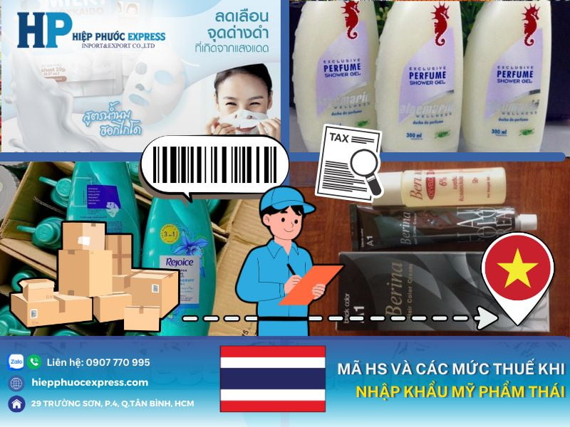 nhap khau my pham tu thai lan phai dong thue gi