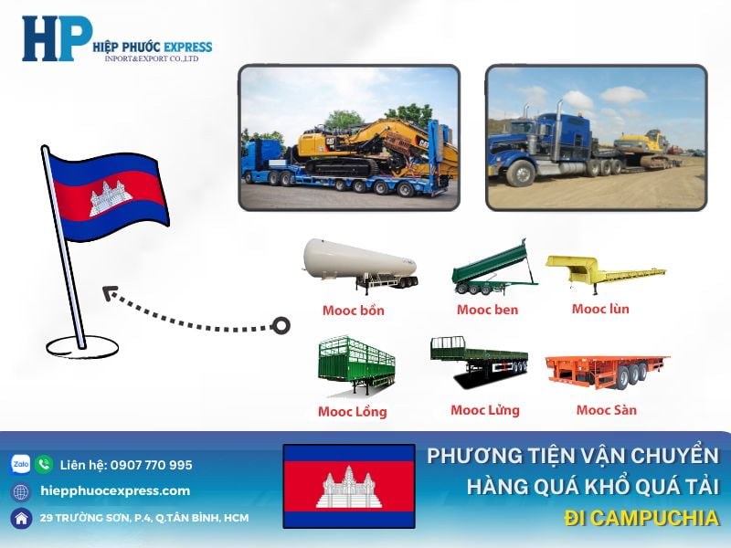 phuong tien van chuyen hang kho qua tai di campuchia