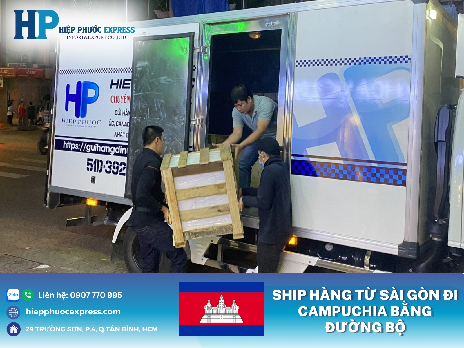 Ship hang tu Sai Gon di Campuchia bang duong bo