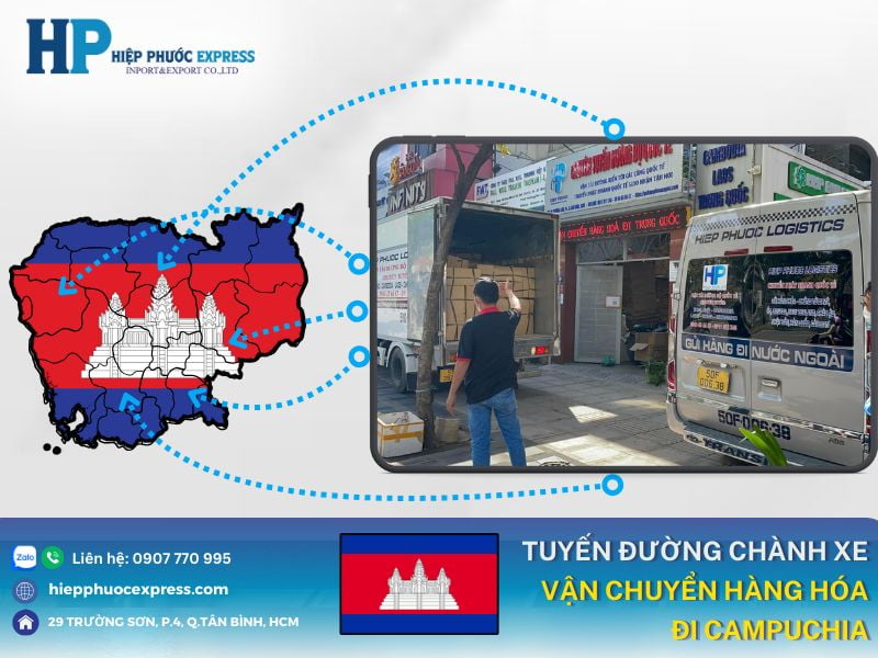 cac tuyen duong van chuyen chanh xe sai gon - campuchia