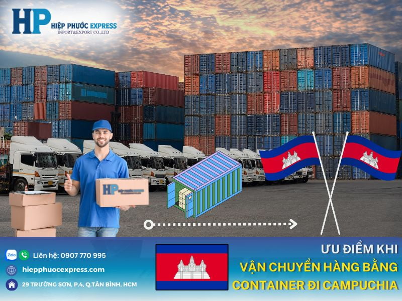uu diem khi van chuyen hang bang container di campuchia