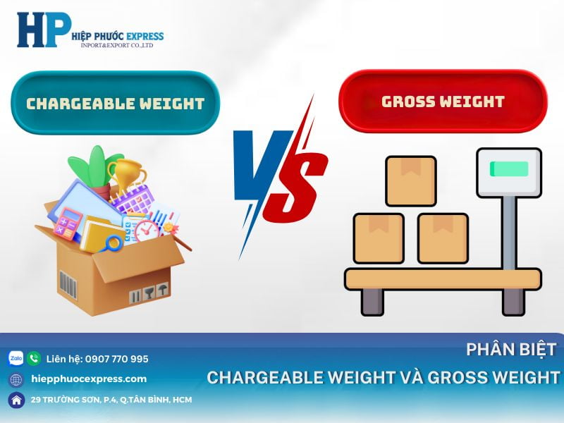 phan biet phi chargeable weight va gross weight