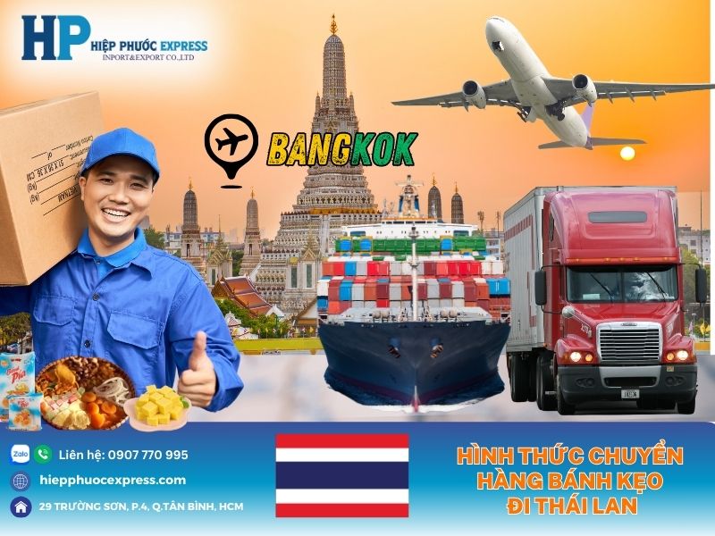 các phương thức gửi bánh kẹo đi Thailand
