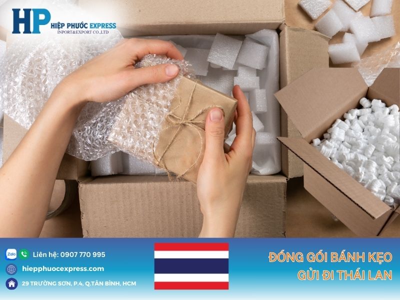 cách đóng gói bánh kẹo gửi đi Thái Lan