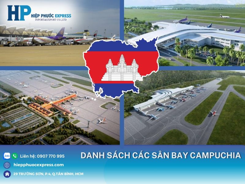 danh sach san bay campuchia
