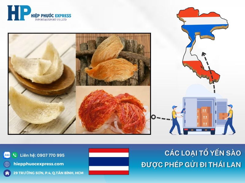 nhung loai to yen sao duoc gui sang thai lan