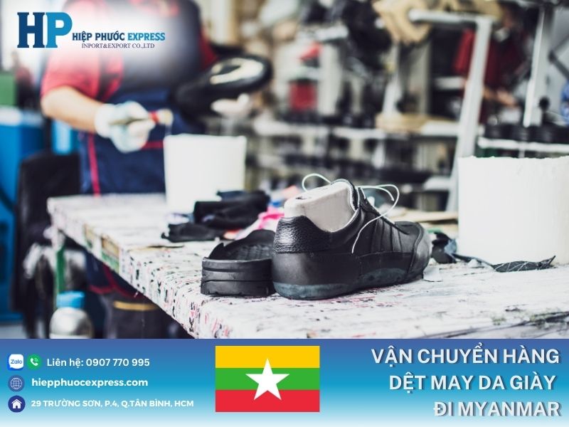 van chuyen hang det may da giay di myanmar