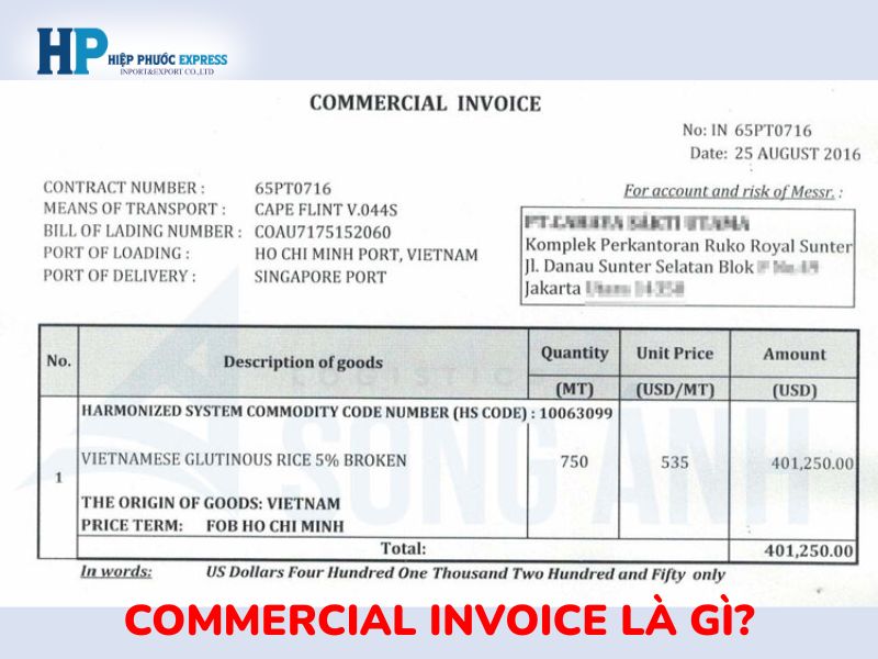 Commercial Invoice là gì