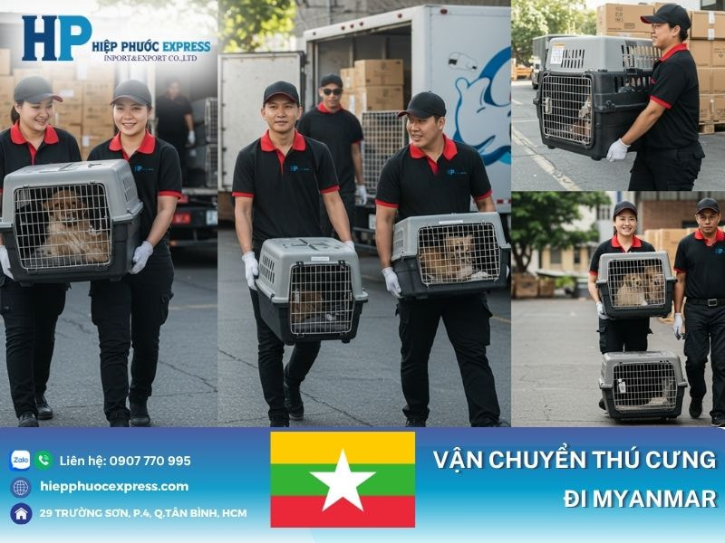 Vận chuyển thú cưng đi Myanmar