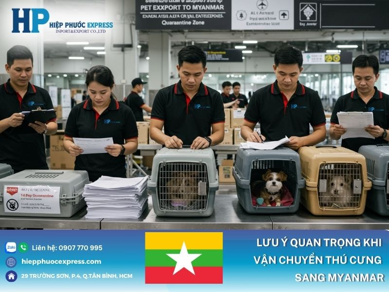 Lưu ý quan trọng khi gửi vật nuôi sang Myanmar