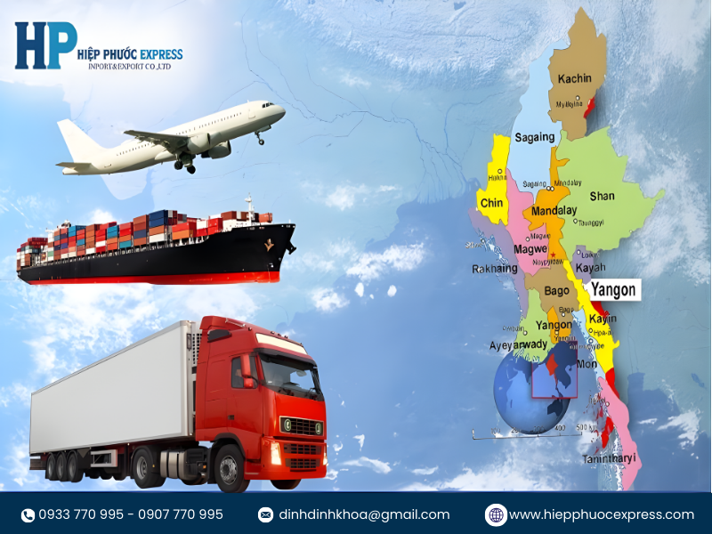 các hình thức vận chuyển hàng đi myanmar